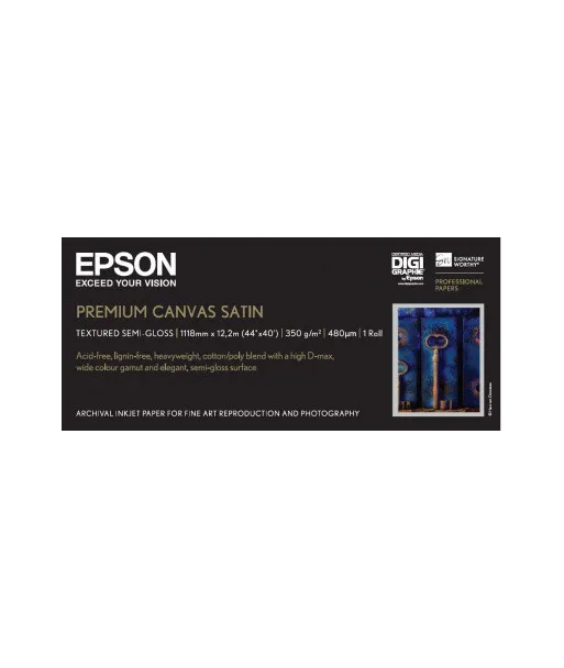 Papier EPSON Toile Premium Canvas Satin 350g/m² A0+ 44" C13S041848