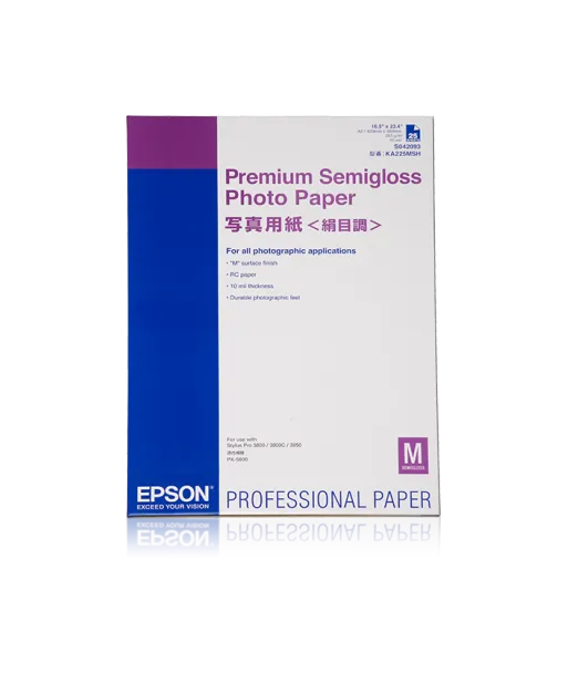 Papier Photo EPSON Premium Semi-Glacé 251g/m² A2 - 25 feuilles (0,420x0,594m)