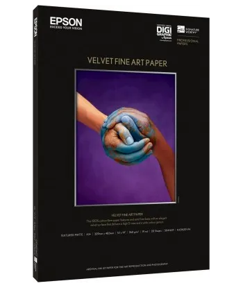 Papier EPSON d'Art Velvet 260g/m² A2 (0,420x0,594m) -25 feuilles