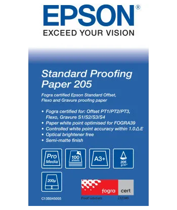 Papier EPSON Proofing Standard 205g/m² A3+ - 100 feuilles