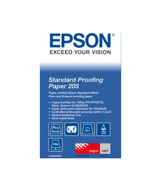 Papier EPSON Proofing Standard 205g/m² A2 17"x50m