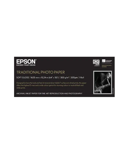 Papier Photo EPSON Traditionnel 300g/m² A0+ 64" x 15m