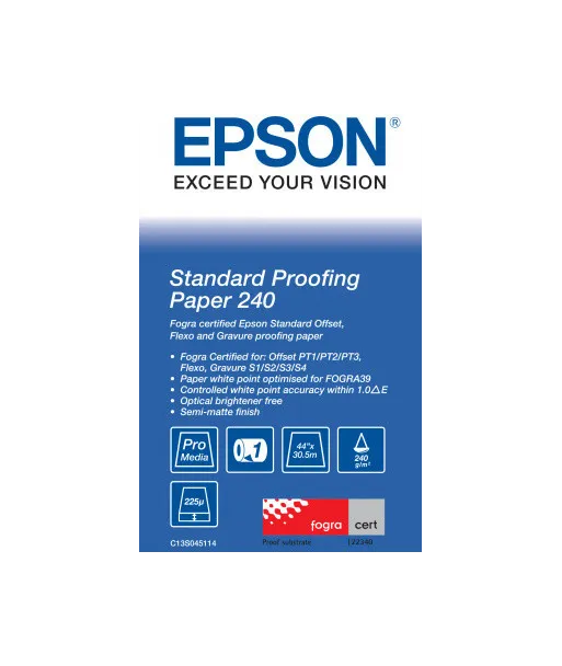 Papier Epson Standard Proofing 240g/m² A0+ 44" x 30.5m