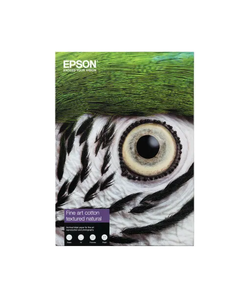 Papier EPSON Fine Art Cotton Textured Natural 300 g/m² A3+ - 25 feuilles