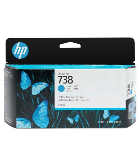 Cartouche encre Cyan HP 738 130ml (498N5A)