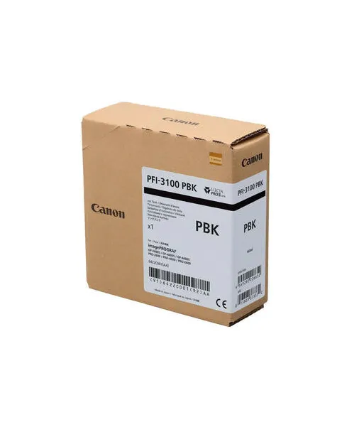 Cartouche d'encre CANON PFI-3100PBK Noire Photo 160ml