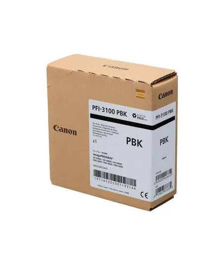 Cartouche d'encre CANON PFI-3100PBK Noire Photo 160ml