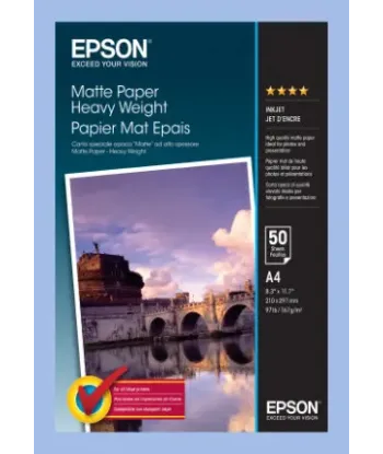 Papier Epson Matte Paper Heavy Weight 167g A3+  (329 x 483 mm) 50 feuilles | traciel