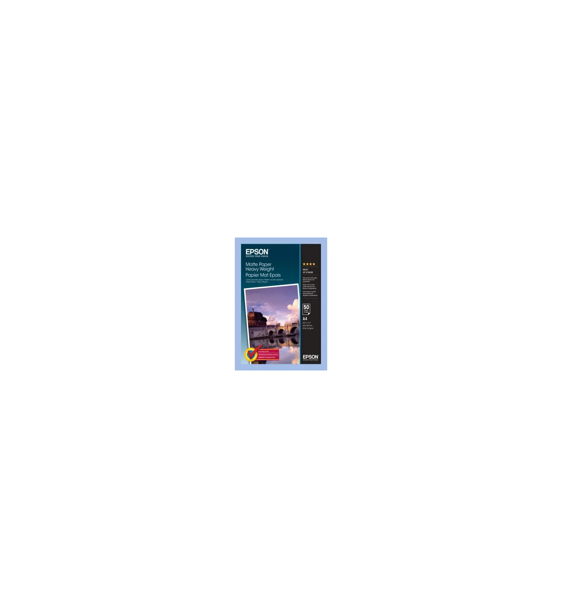 Papier Epson Matte Paper Heavy Weight 167g A3+  (329 x 483 mm) 50 feuilles | traciel