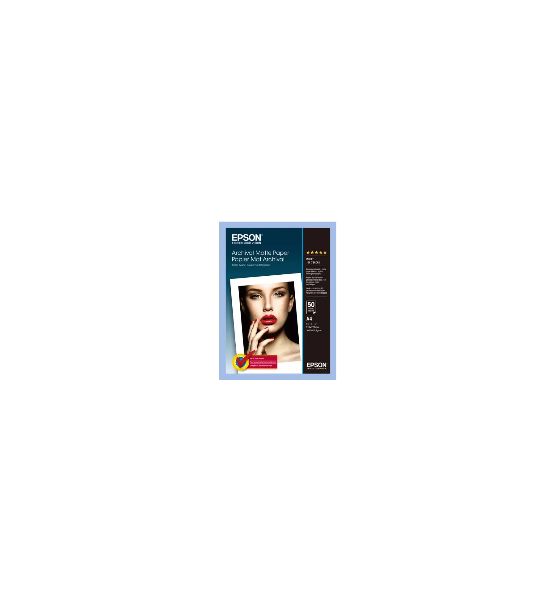 Papier Epson Archival Matte Paper 192g A4 (210 x 297 mm) 50 Feuilles | traciel