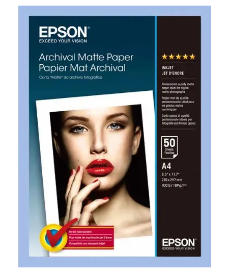 Papier Epson Archival Matte Paper 192g A3 (297 x 420 mm) 50 feuilles | traciel