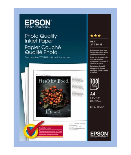 Papier Photo Epson Mat Quality Ink Jet Paper 102g A3+(329 x 483 mm) 100 feuilles | traciel