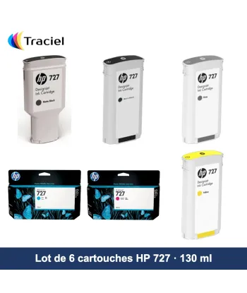 Lot de 6 cartouches HP 727 130 ml