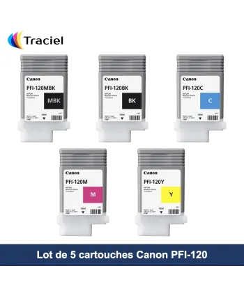 Lot de 5 cartouches Canon PFI-120