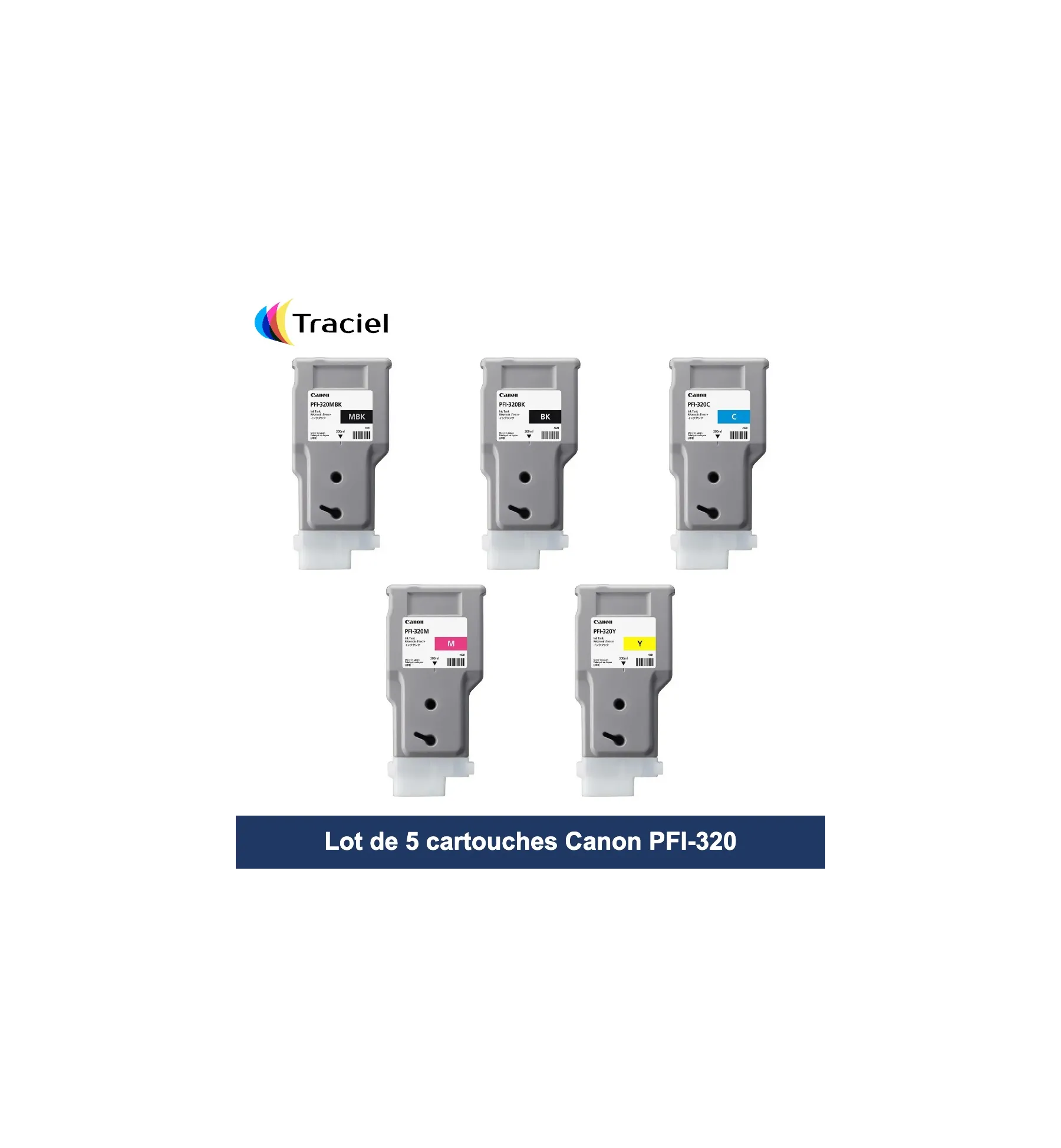 Lot de 5 cartouches Canon PFI-320
