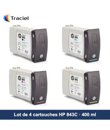 Lot de 4 cartouches HP 843C 400 ml