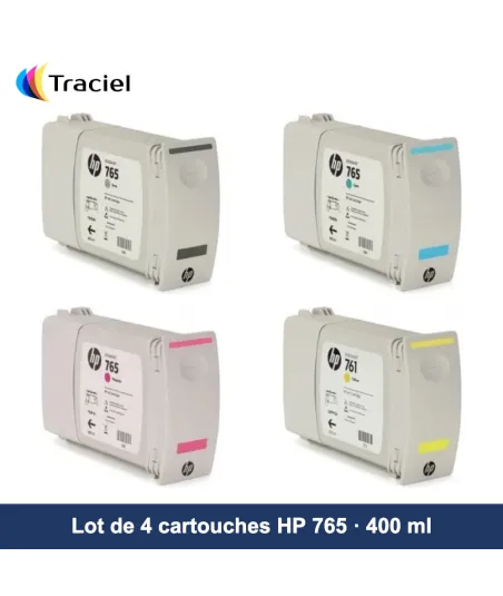Lot de 4 cartouches HP 765 400 ml