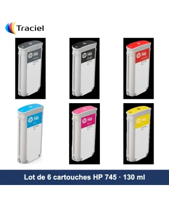 Lot de 6 cartouches HP 745 130 ml