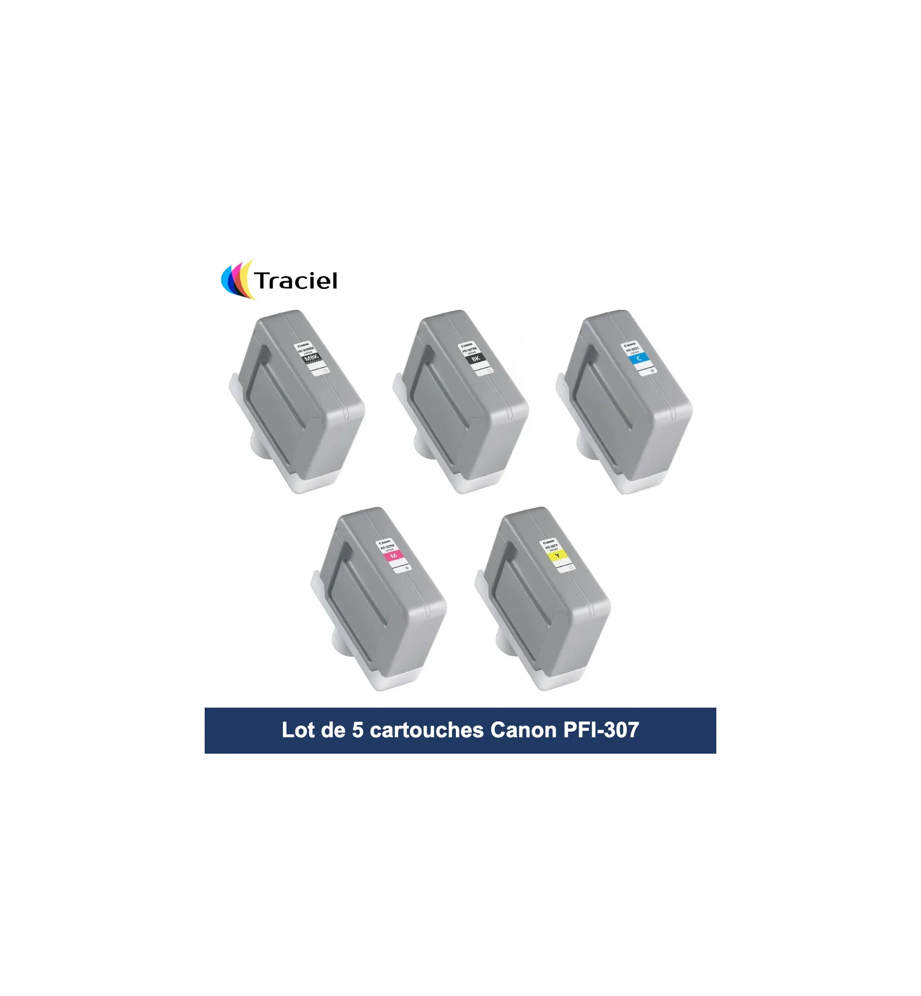Lot de 5 cartouches Canon PFI-307