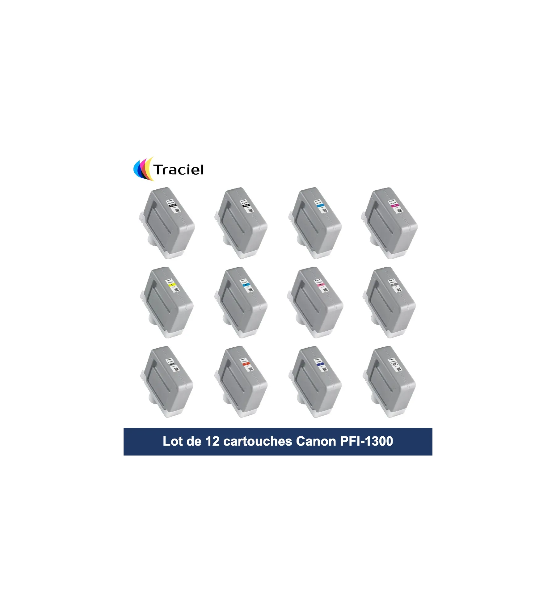 Lot de 12 cartouches Canon PFI-1300