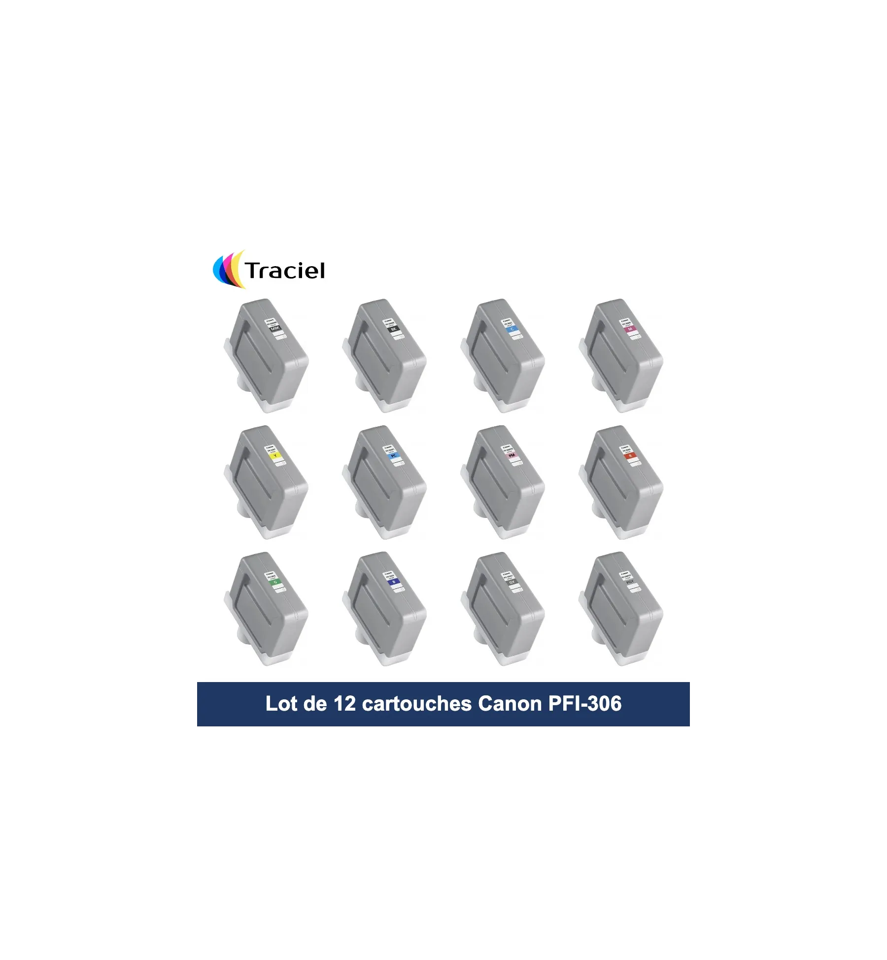 Lot de 12 cartouches Canon PFI-306
