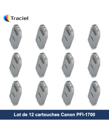 Lot de 12 cartouches Canon PFI-1700
