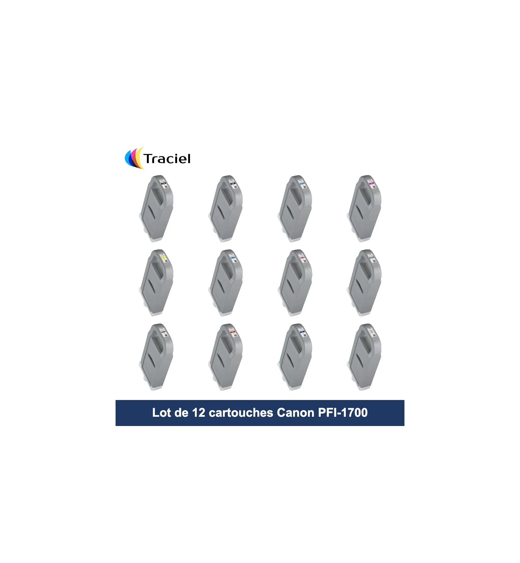 Lot de 12 cartouches Canon PFI-1700