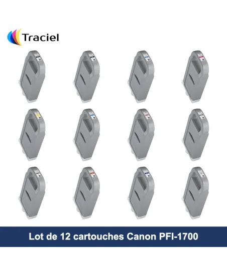 Lot de 12 cartouches Canon PFI-1700