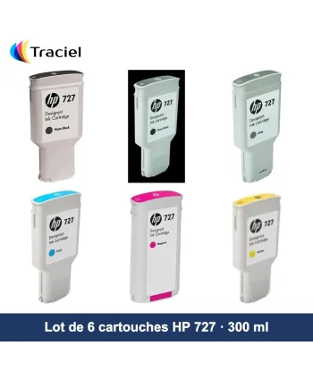 Lot de 6 cartouches HP 727 300 ml