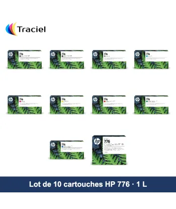 Lot de 10 cartouches HP 776 1 L