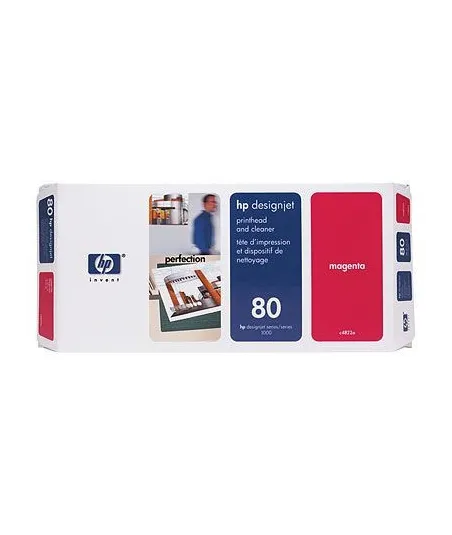 Tête d'impression magenta et dispositif de nettoyage HP nº 80