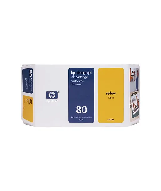 Cartouche d'encre jaune HP 80 350 ml